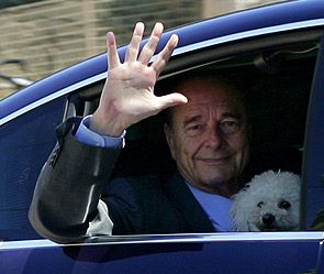 Жак Ширак со своей Дуду
